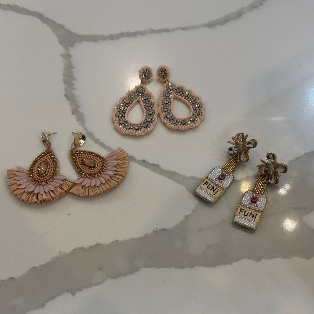 Set of 3 Beaded Earrings Set